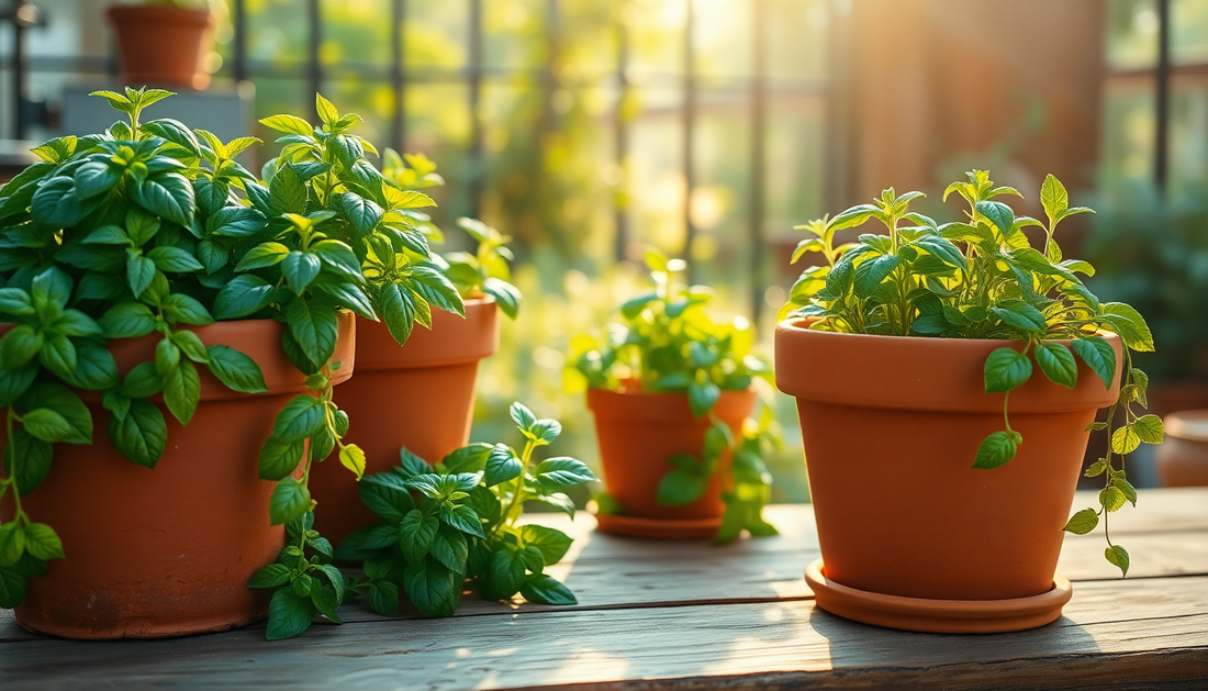 Growing Basil & Mint in Terracotta Planters – Sarjapur's Kitchen Garden Hack