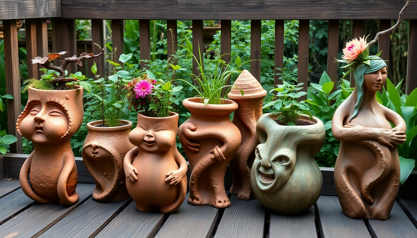 Elevating Your Garden with Clay Pot Sculptures: Artistic Planters from Idyl