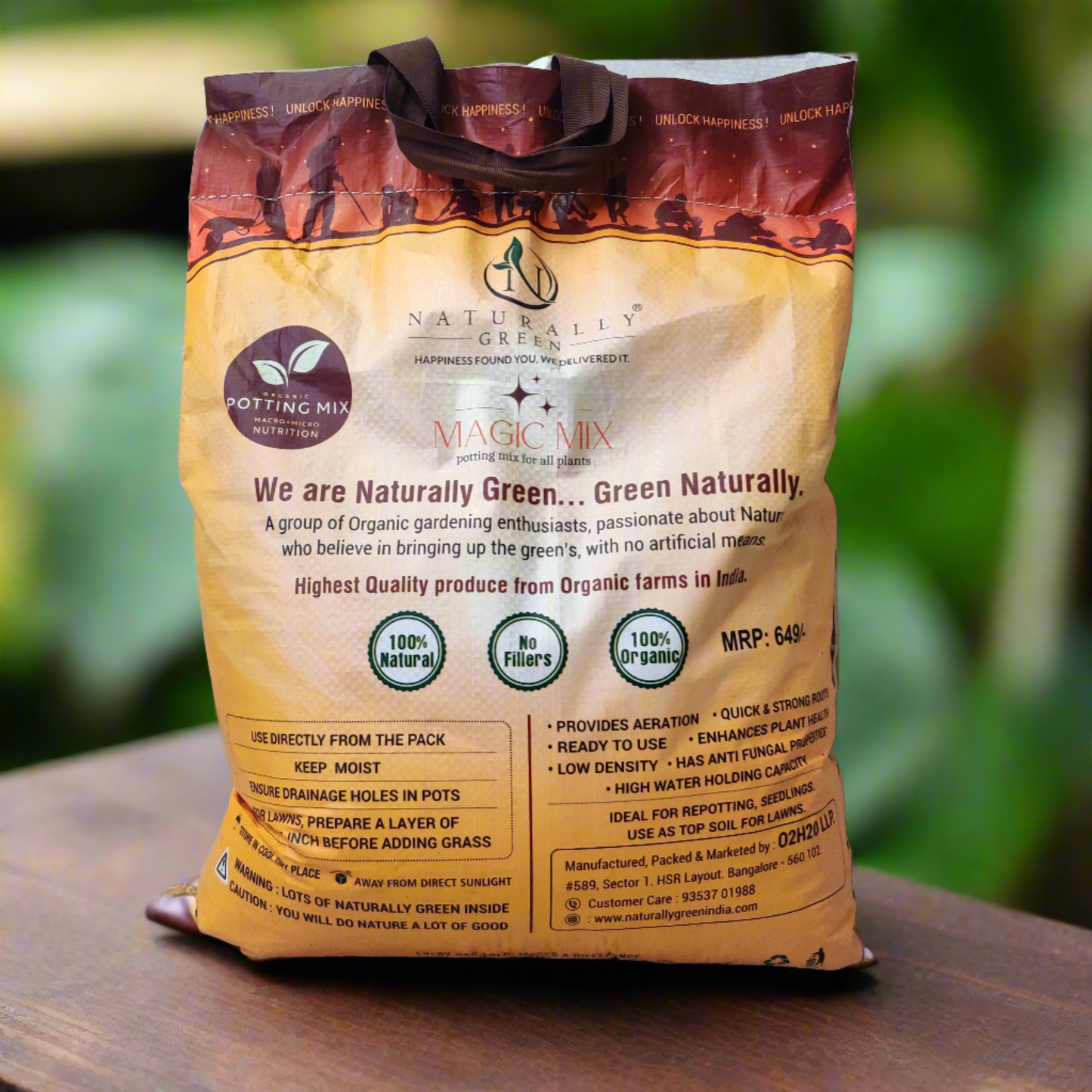 Buy naturally green potting mix.