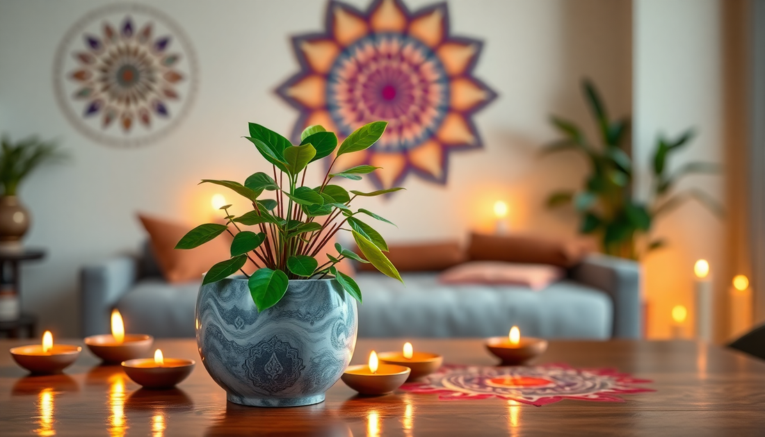 Celebrate Diwali with Green Luck: Idyl's Marble Money Plant for New Homes
