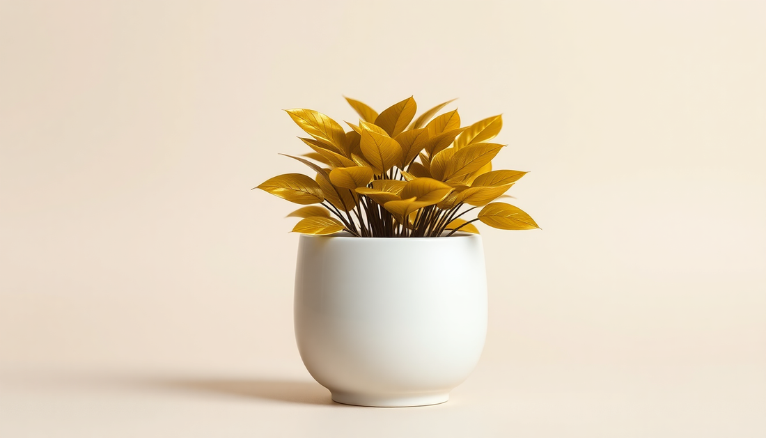 Gold Money Plant in Ceramic Pot – Premium Gifting at Idyl Bangalore