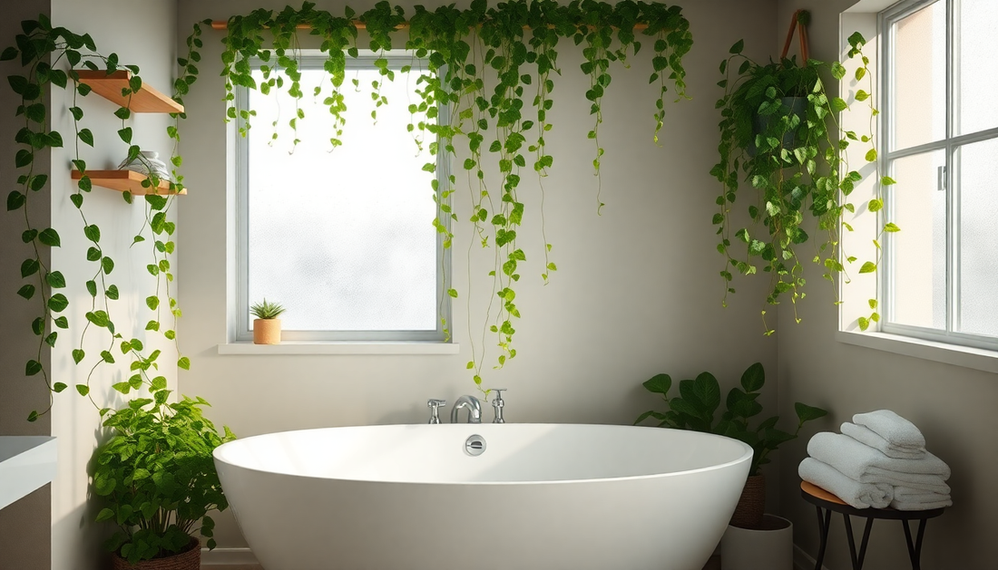 Creating a Relaxing Bath Space with Idyl's Lush Greenery
