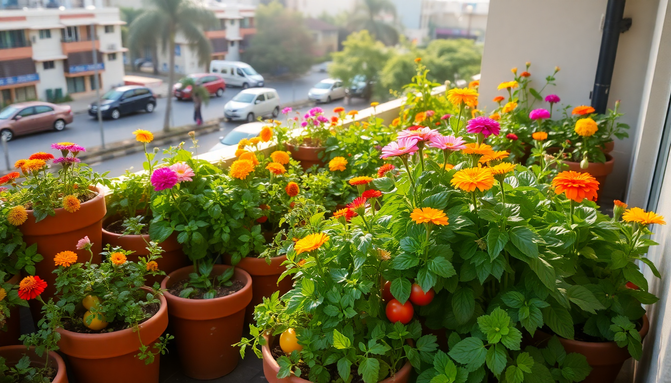 Cultivating a Vibrant Summer Balcony Garden in Sarjapur Road with Idyl