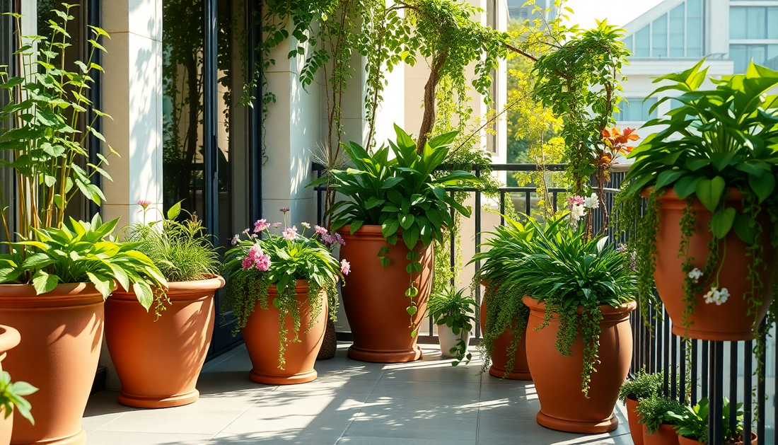 Transform Your Balcony into a Lush Oasis with Idyl's Terracotta Planters