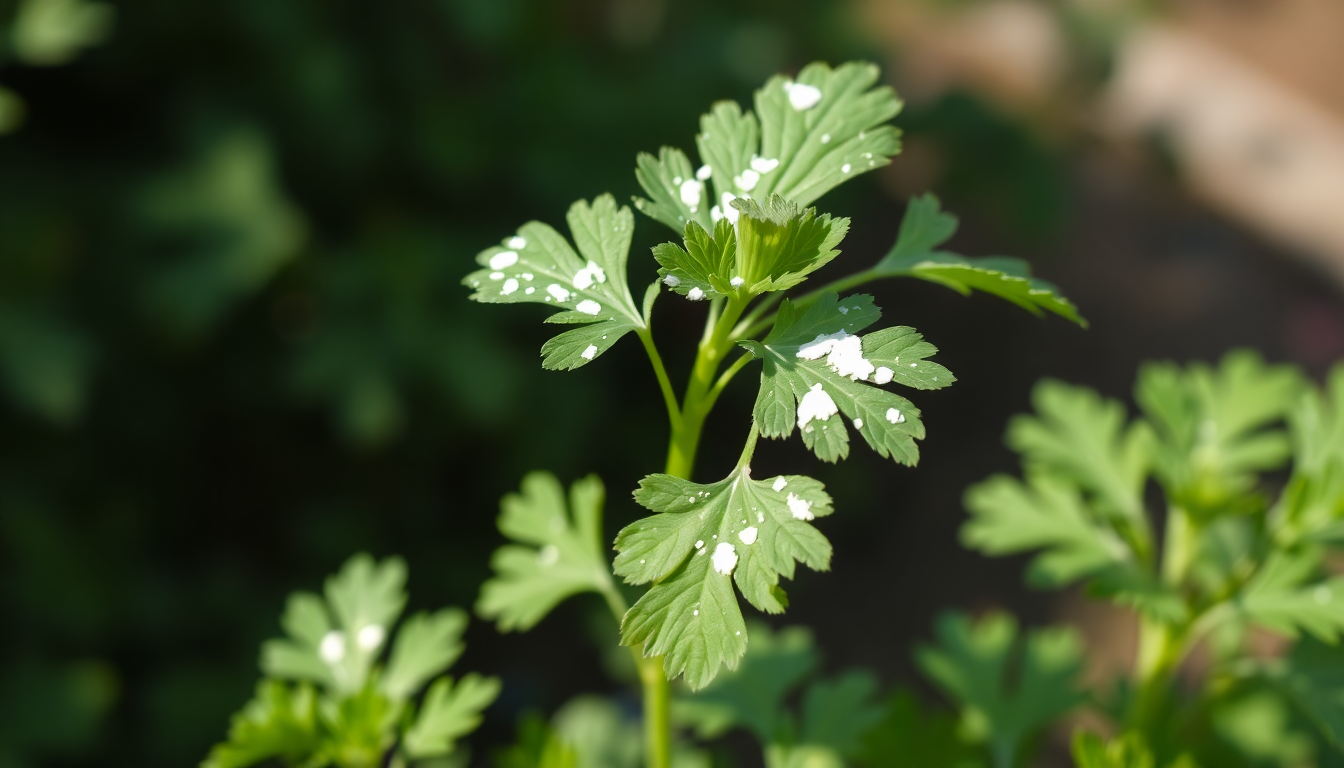 Why Are My Cilantro Leaves Developing White Spots?