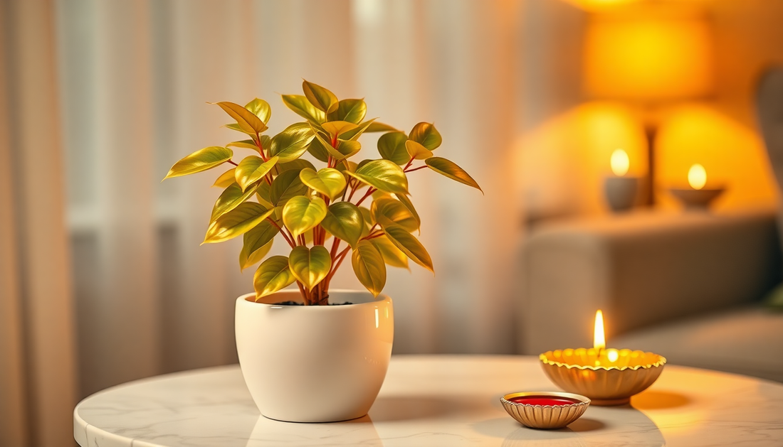 Gold Money Plant in Plastic Pot – Adds Elegance to Your Diwali Decor