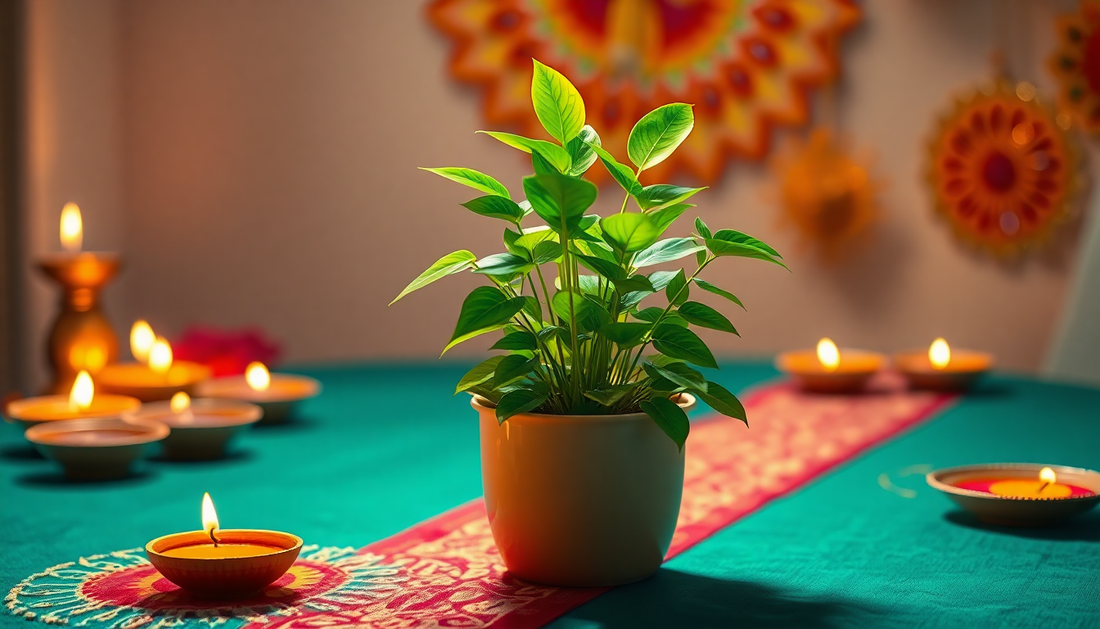 Diwali Gifts with a Purpose: Green Money Plant in Plastic Pot from Idyl