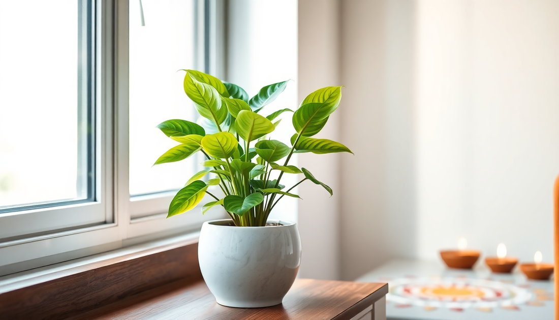 Celebrate Diwali with Green Luck: Idyl's Marble Money Plant for New Homes