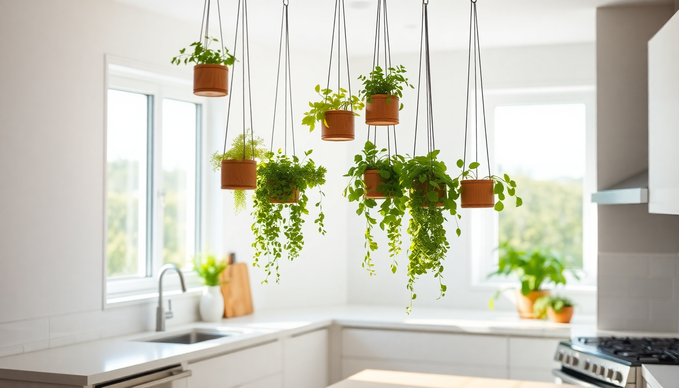 Elevate Your Kitchen with a Hanging Indoor Herb Garden