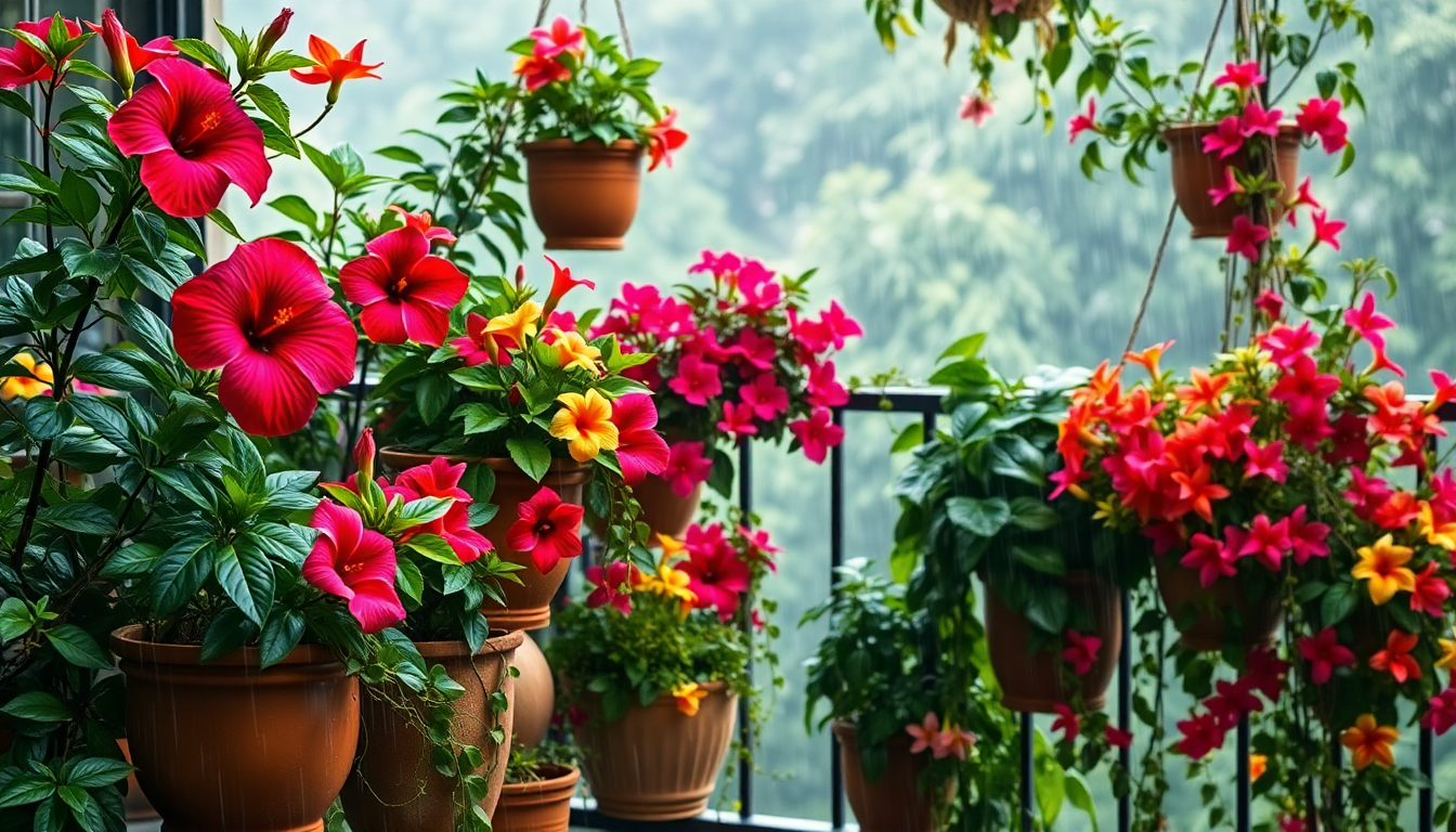 Embrace the Monsoon Bloom: Top Flowering Plants for Your Balcony Garden