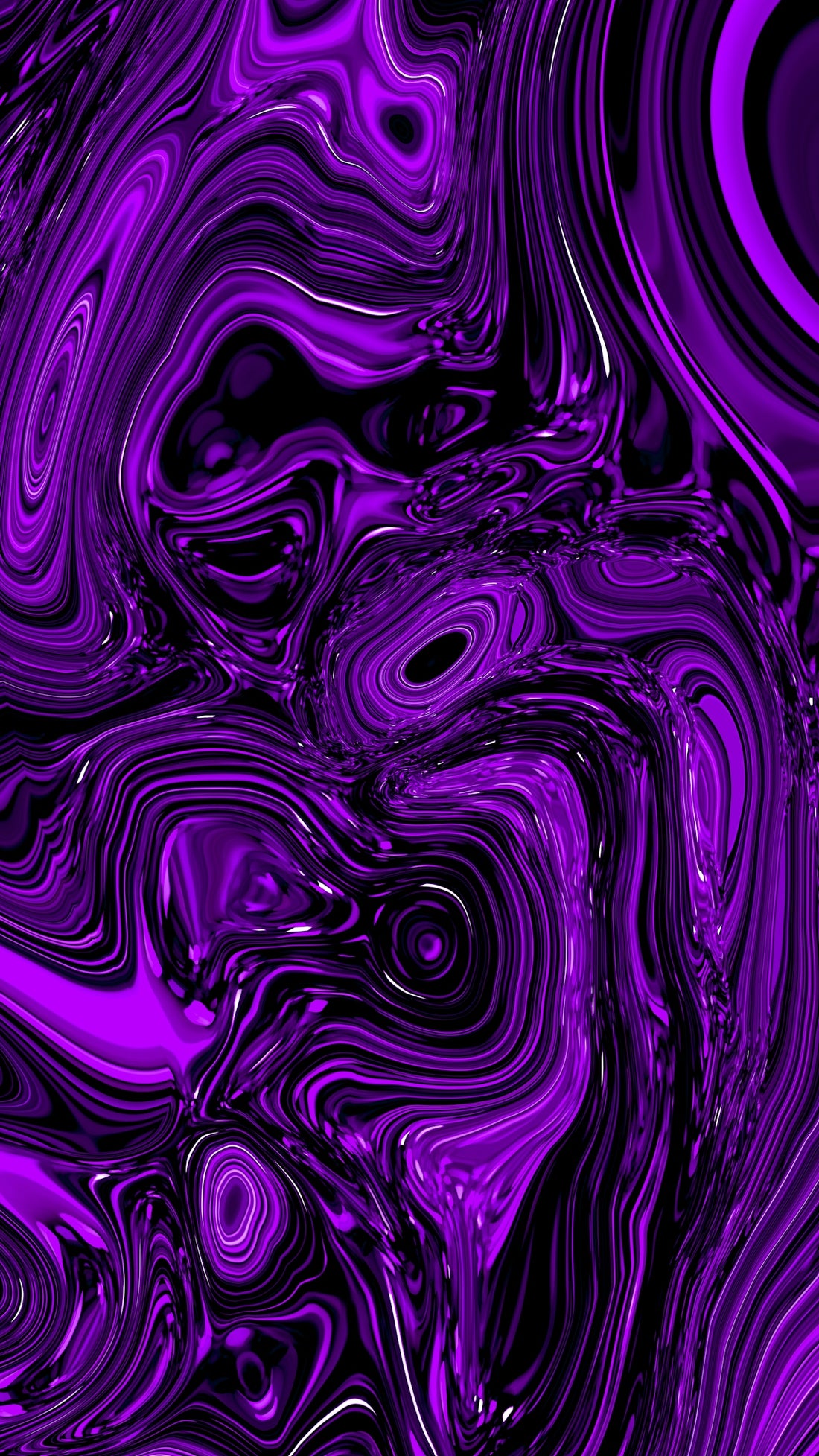 Abstract swirling patterns of purple and black.