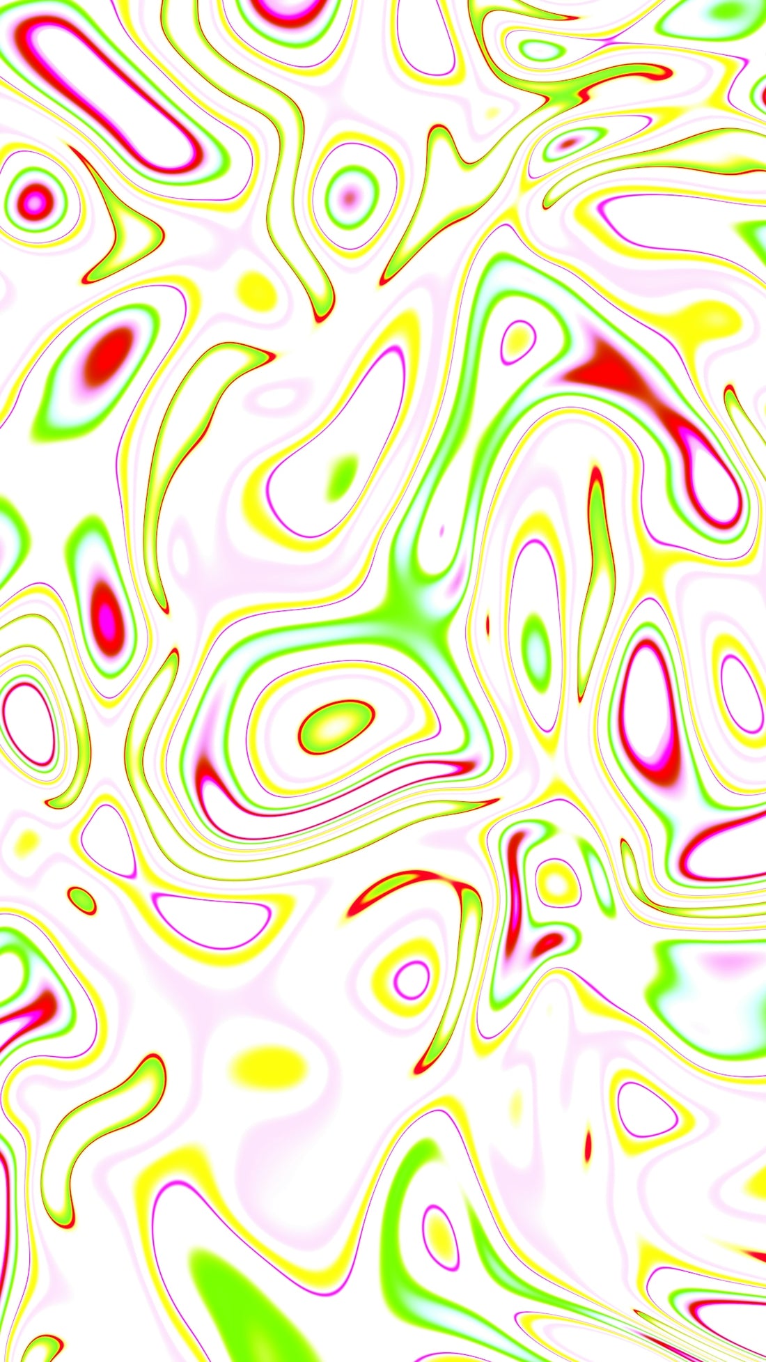 Abstract colorful swirls of green, pink, and yellow.