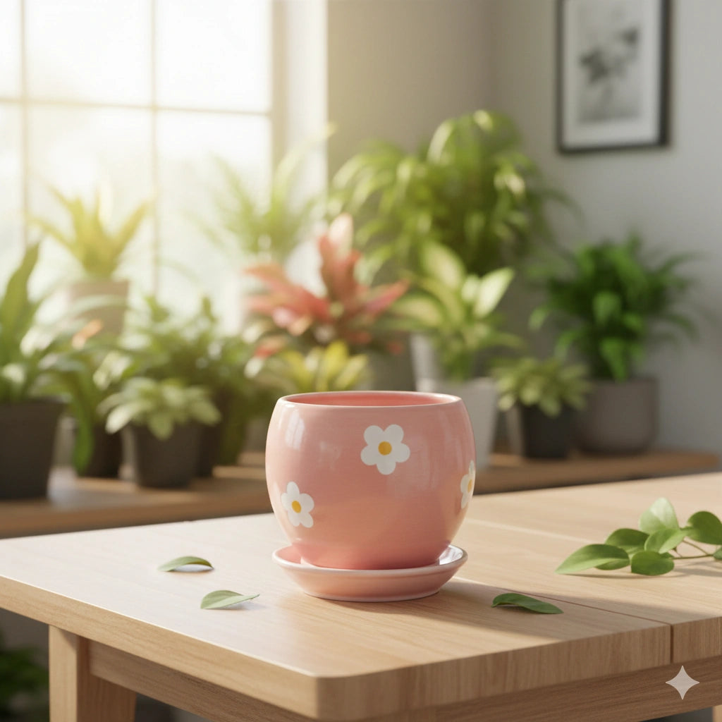 Daisy Ceramic Pot