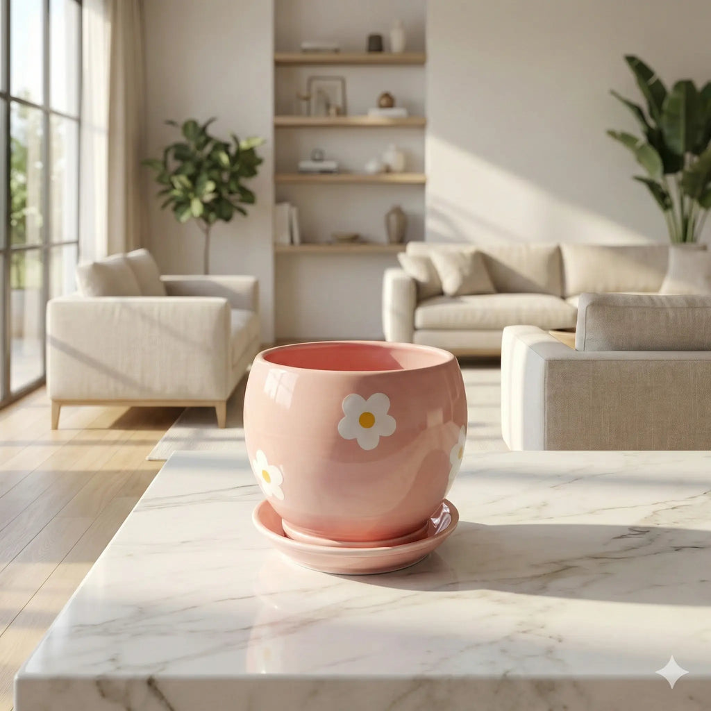 Daisy Ceramic Pot