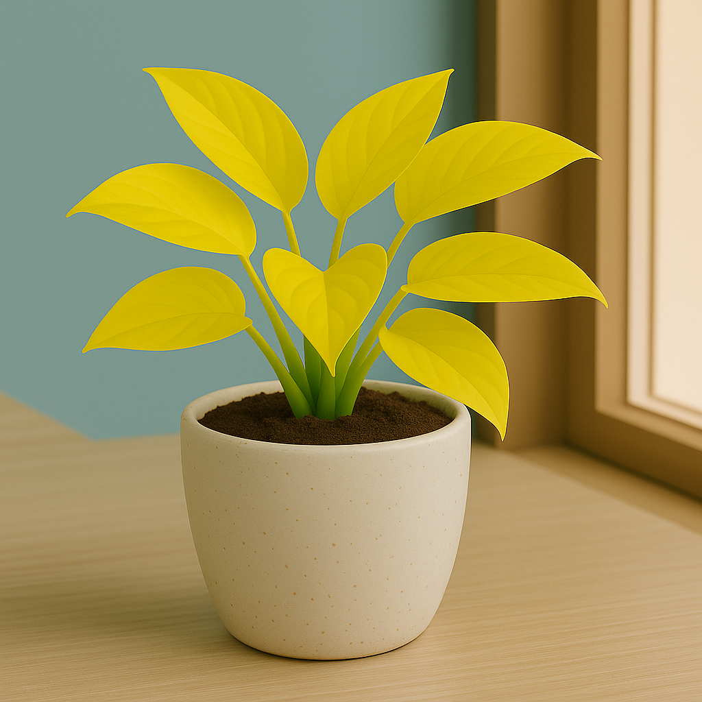 Buy gold money plant in a ceramic pot