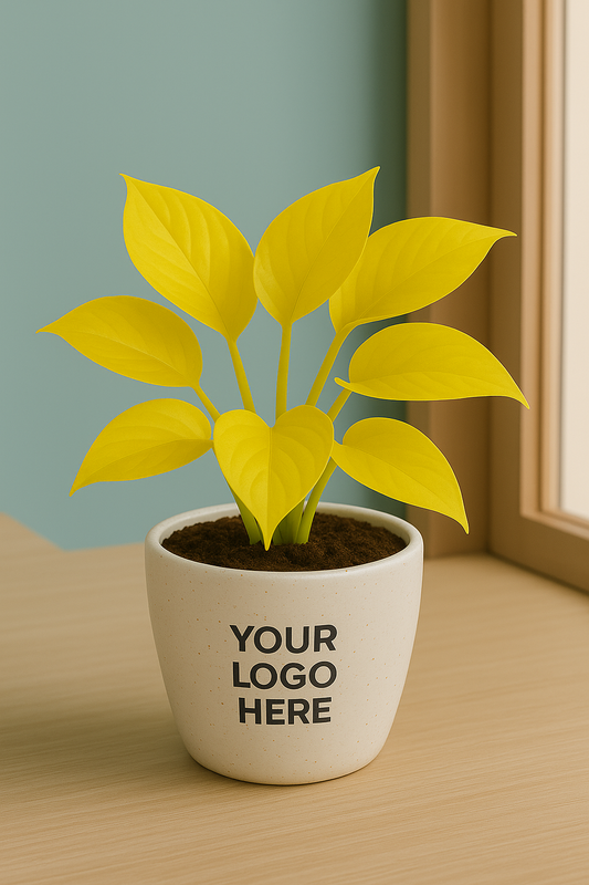 Gold money plant in a ceramic pot, a perfect plant gift
