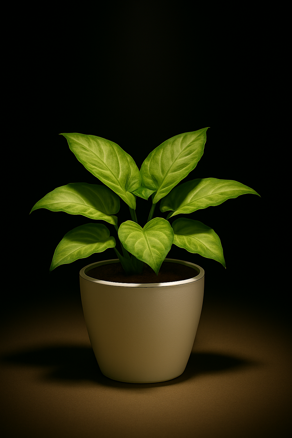 Syngonium Green Plant in plastic pot