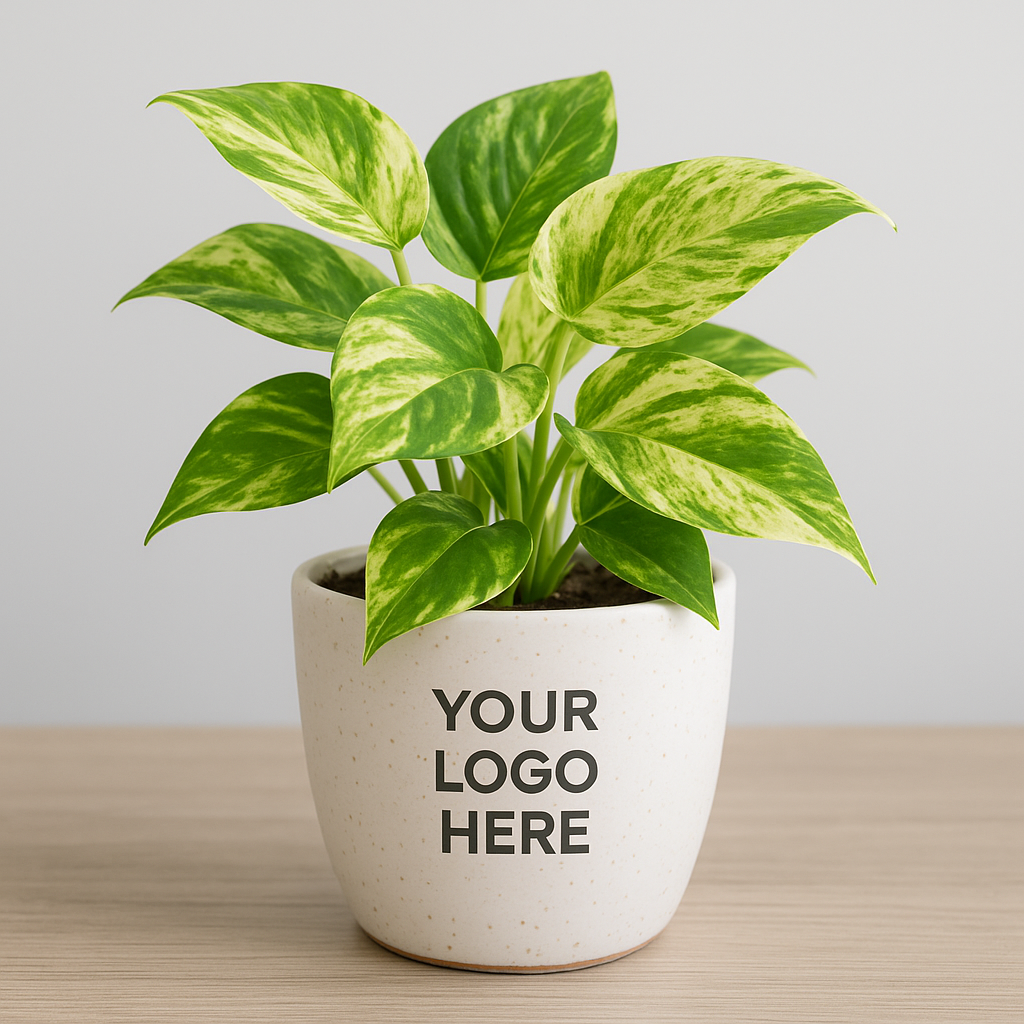 Marble Money Plant in a pot, ready for gifting